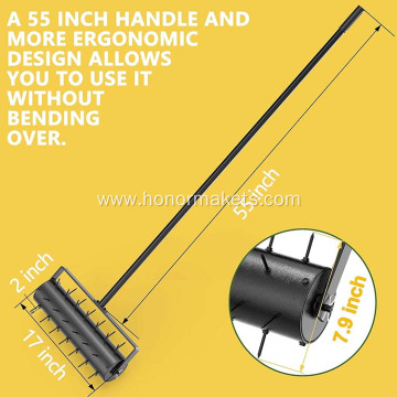 Garden hot sale Heavy Duty Rolling lawn aerator hand Tool Stainless Steel Handle Garden Yard Manual Aerator Lawn